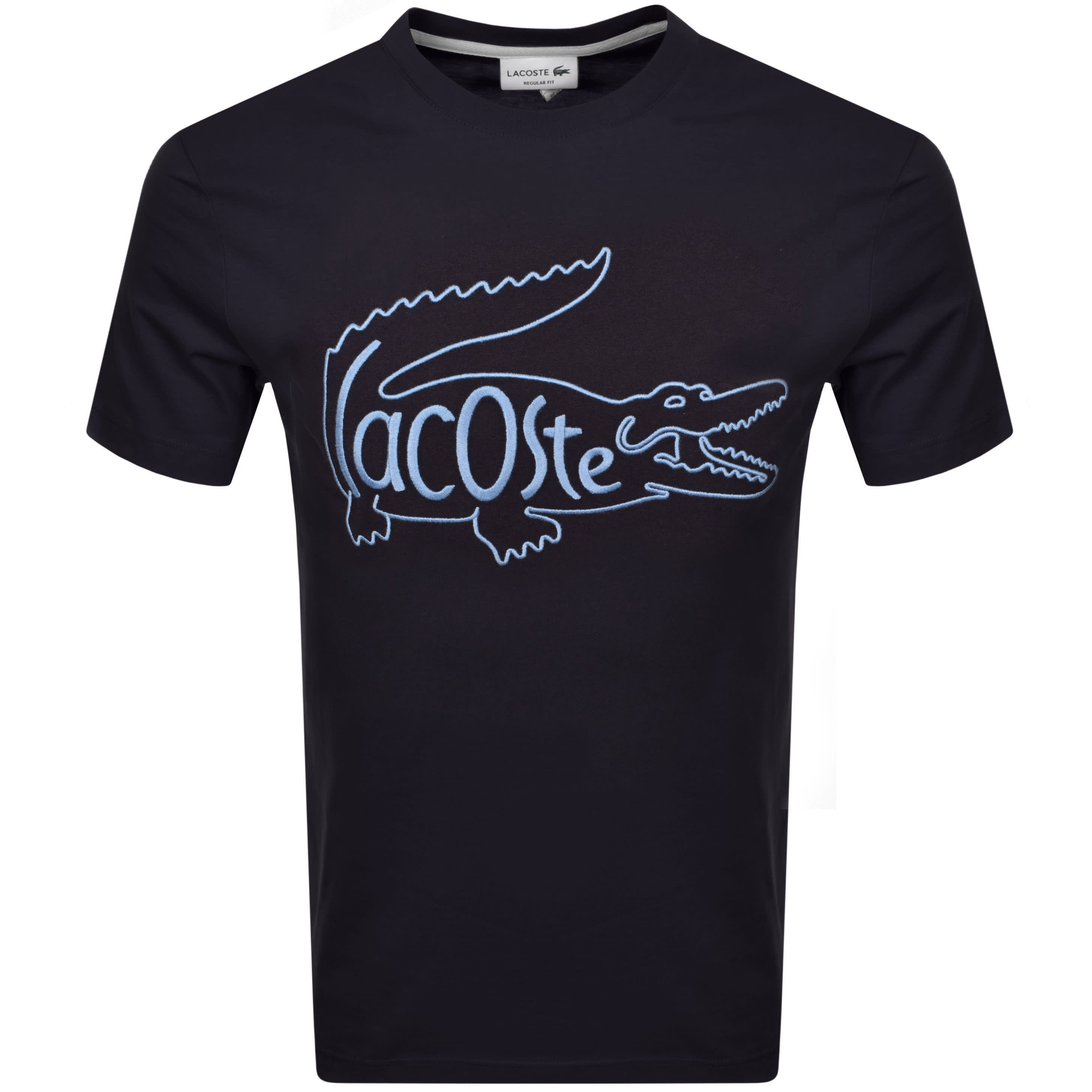 Alternative Image for ProductLacoste Crew Neck Logo T Shirt Navy1